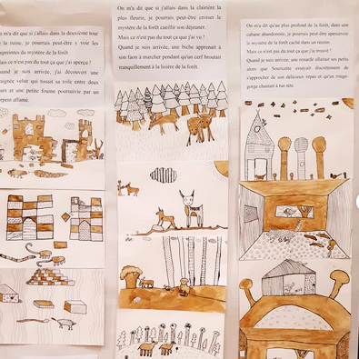 Ateliers motifs et café
Résidence d'artistes
"Le mystère de la forêt" 
Annie Kergoat