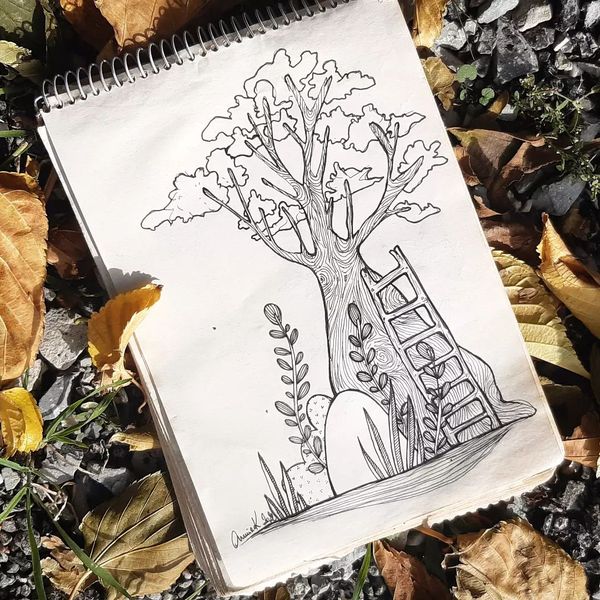 Coin de carnet
Encre
Illustration Annie Kergoat 2022