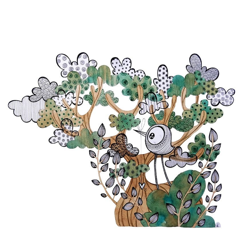 VENDU
Café, aquarelle et motifs
Illustration Annie Kergoat 2017